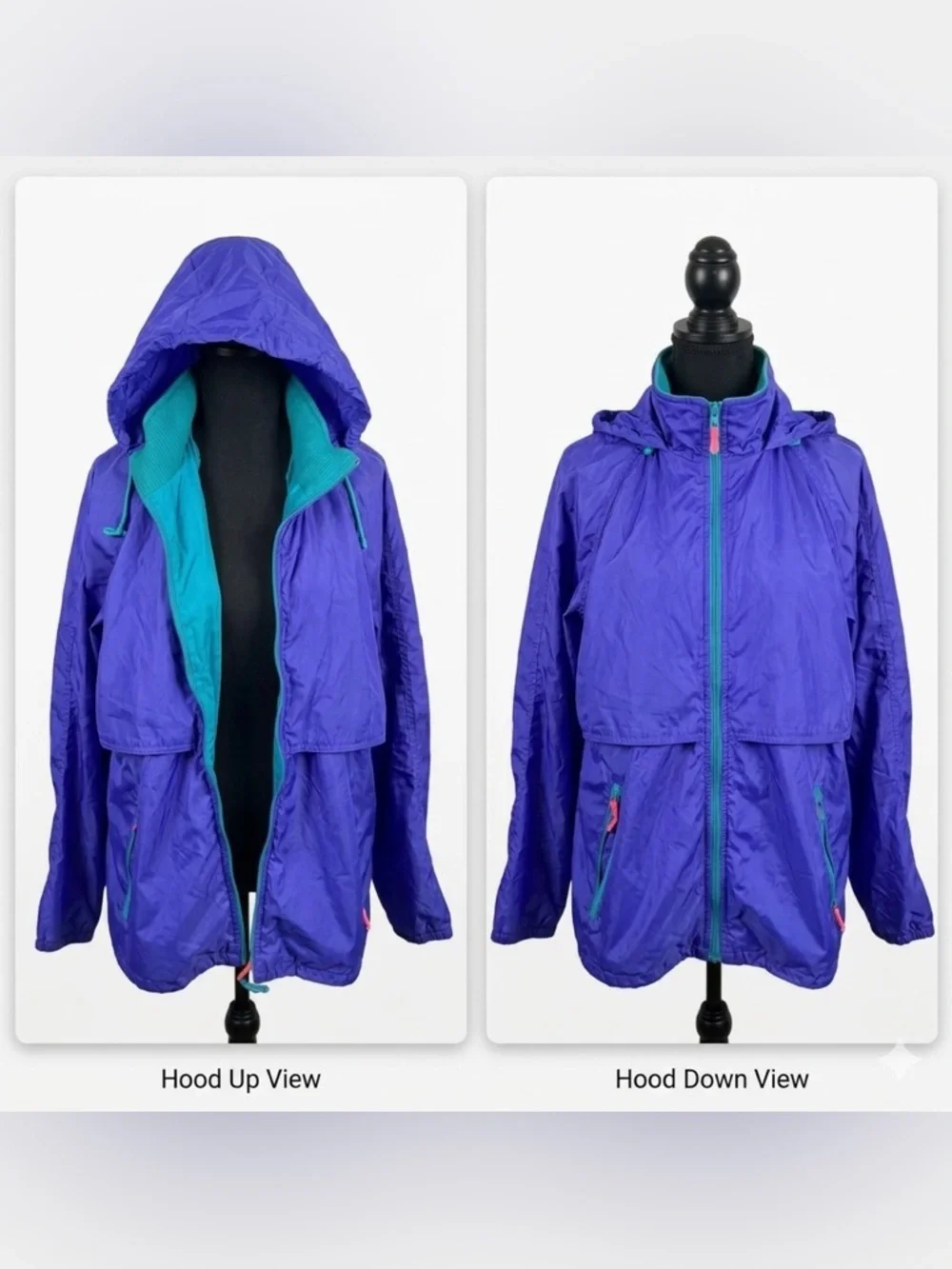 Vintage 90s Woolrich Windbreaker‎ Colorblock Gorpcore Packable Hood- Large